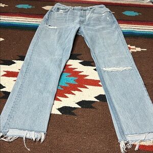 Reformation Stevie Ultra High Rise Sky Blue Denim Jeans